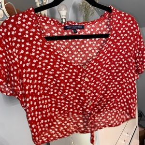 Floral Red crop top